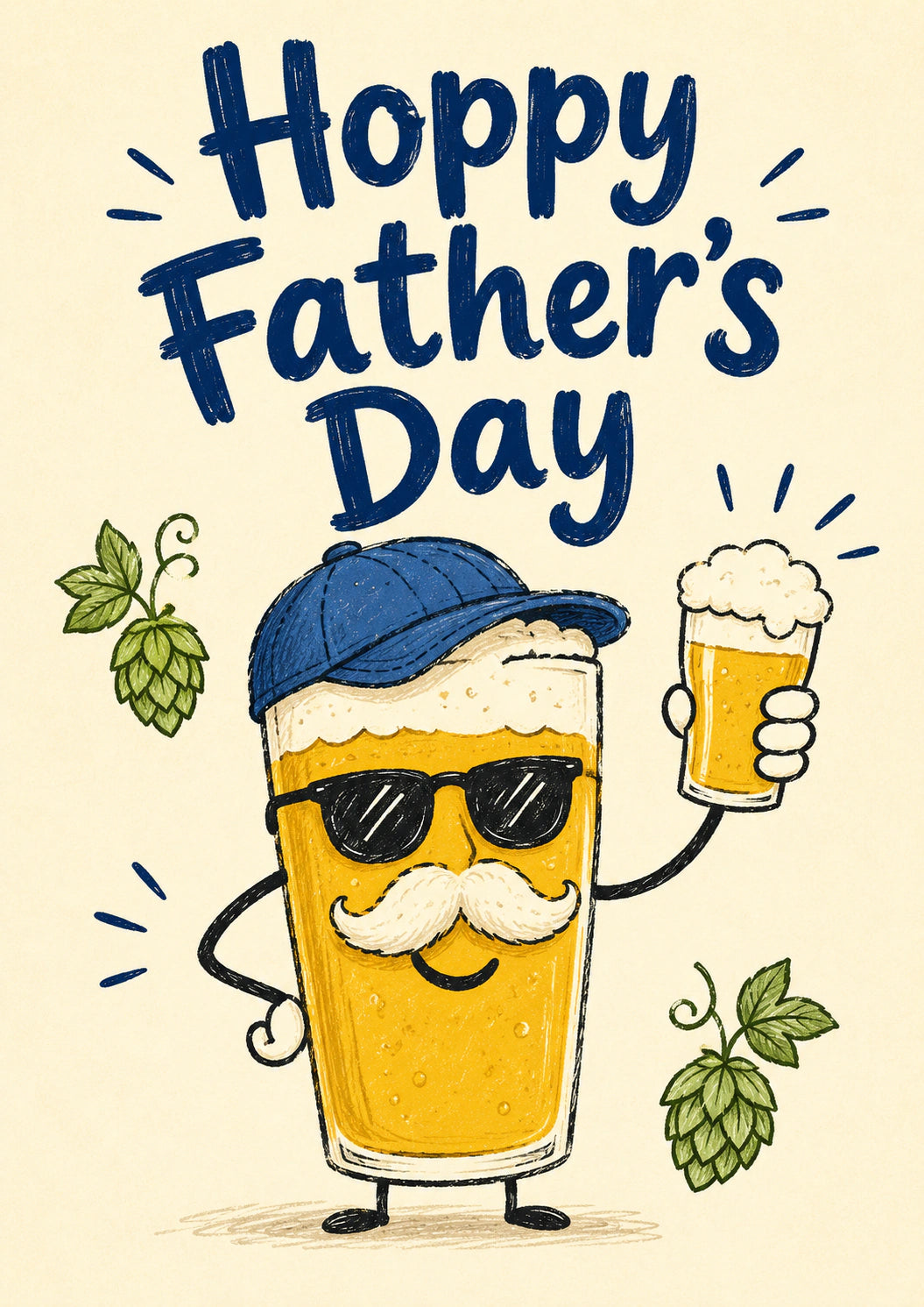 Fathers Day - Personalised Card — with punch holes