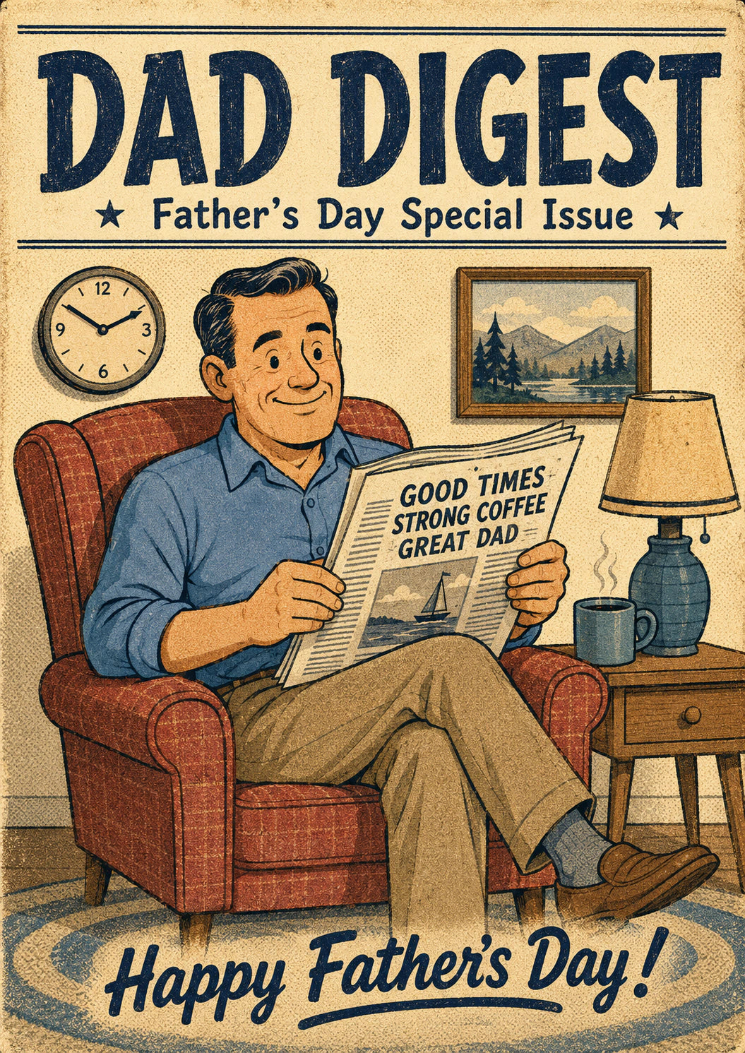 Fathers Day - Personalised Card — with punch holes