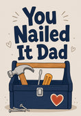 Load image into Gallery viewer, Fathers Day - Personalised Card — with punch holes
