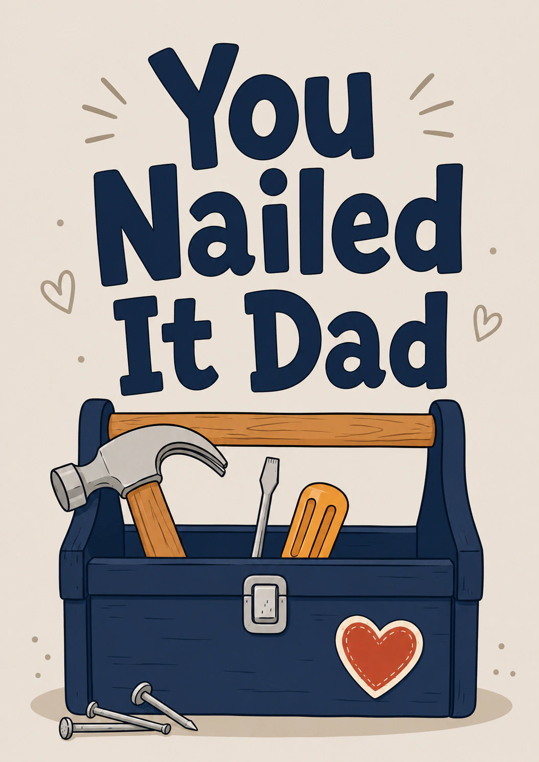 Fathers Day - Personalised Card — with punch holes