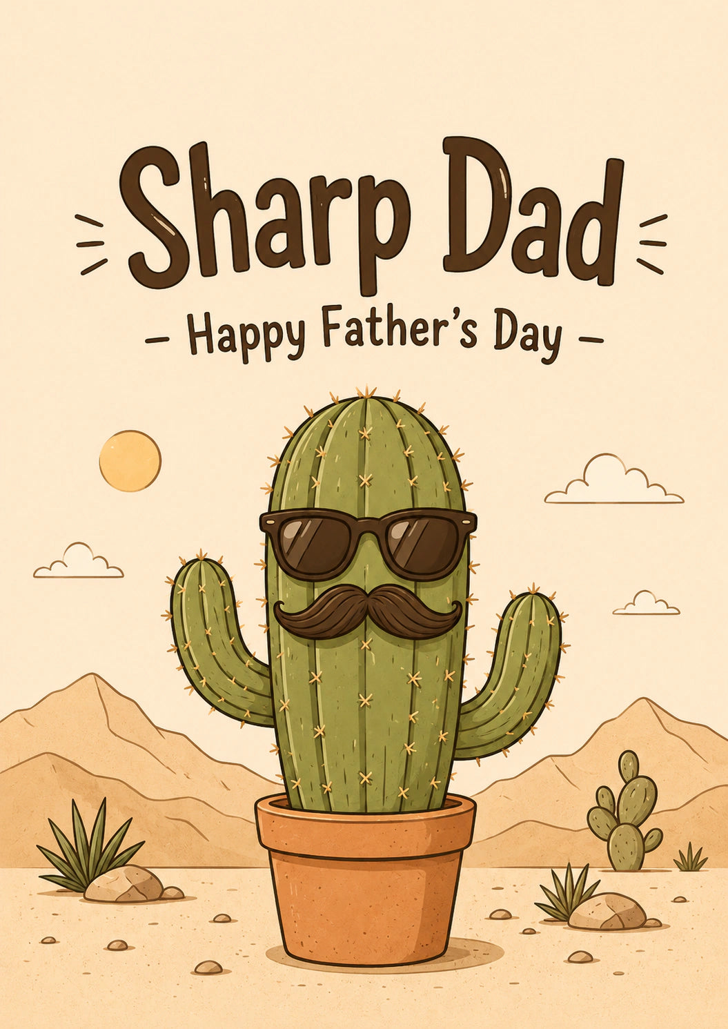 Fathers Day - Personalised Card — with punch holes