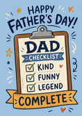 Load image into Gallery viewer, Fathers Day - Personalised Card — with punch holes
