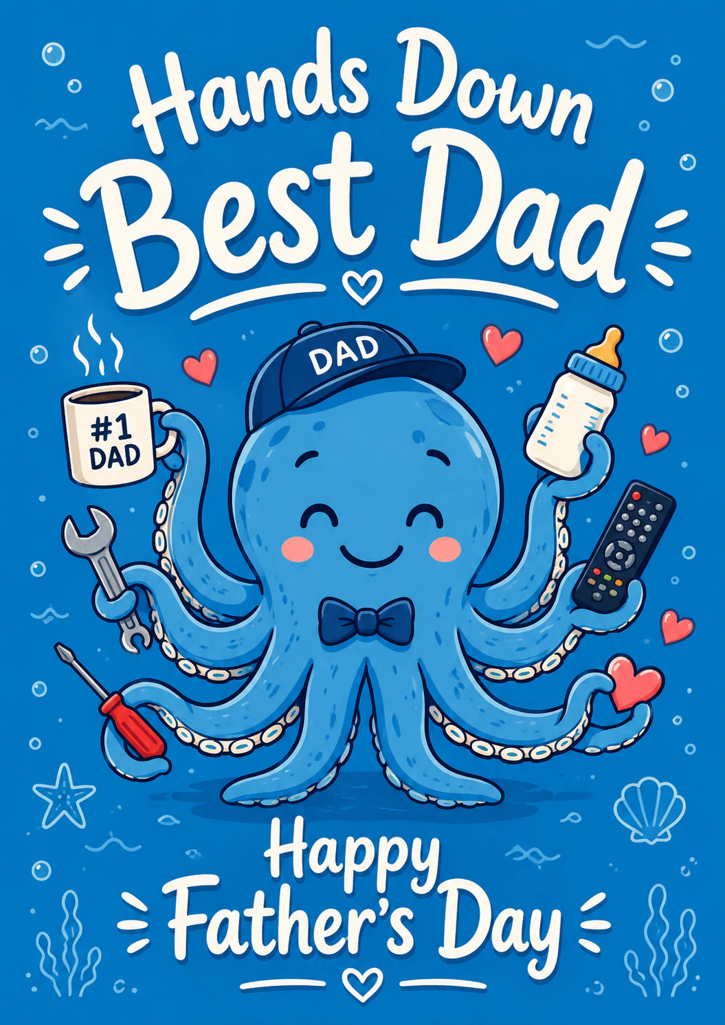 Fathers Day - Personalised Card — with punch holes