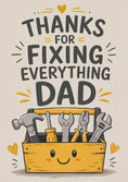 Load image into Gallery viewer, Fathers Day - Personalised Card — with punch holes
