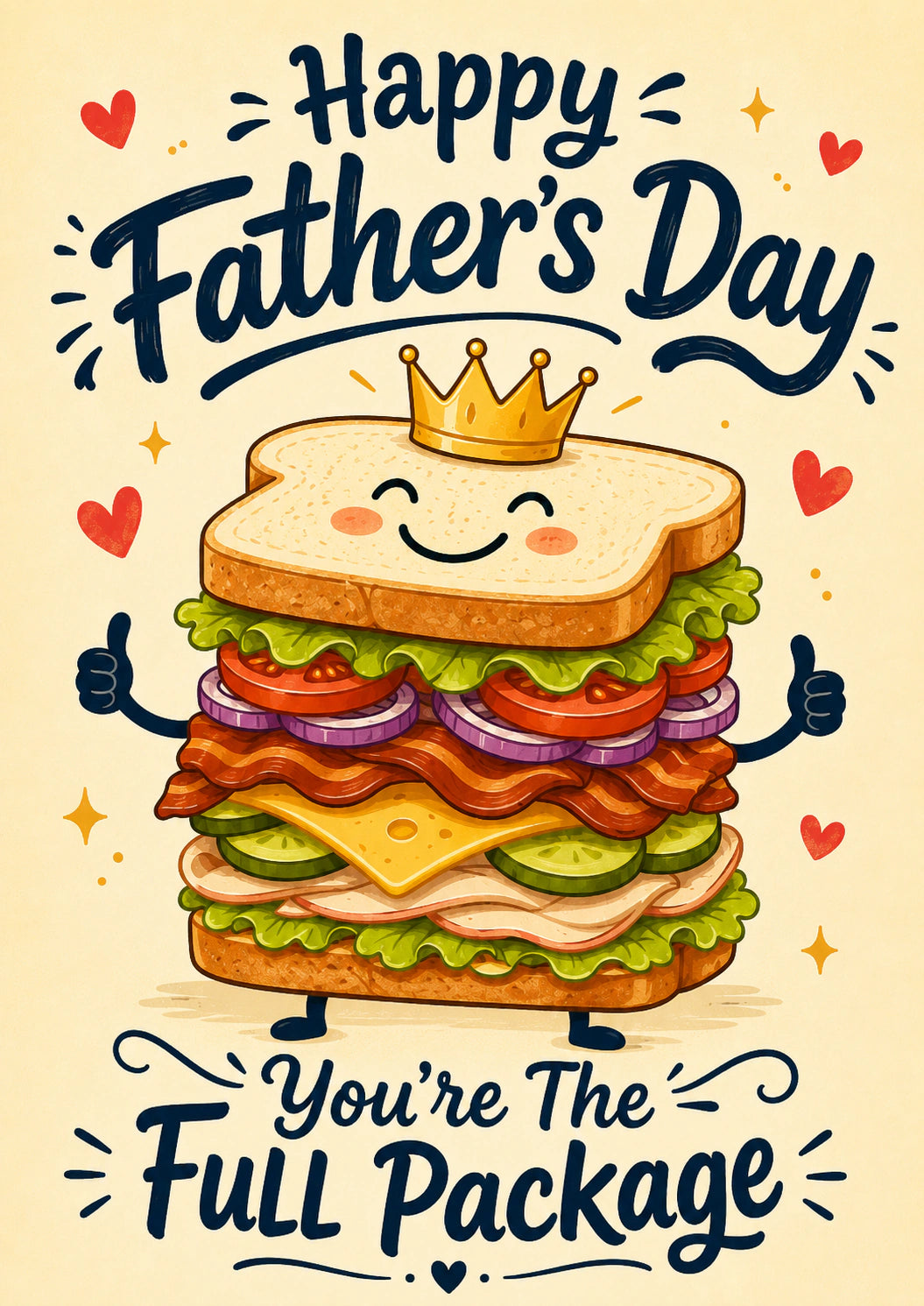 Fathers Day - Personalised Card — with punch holes