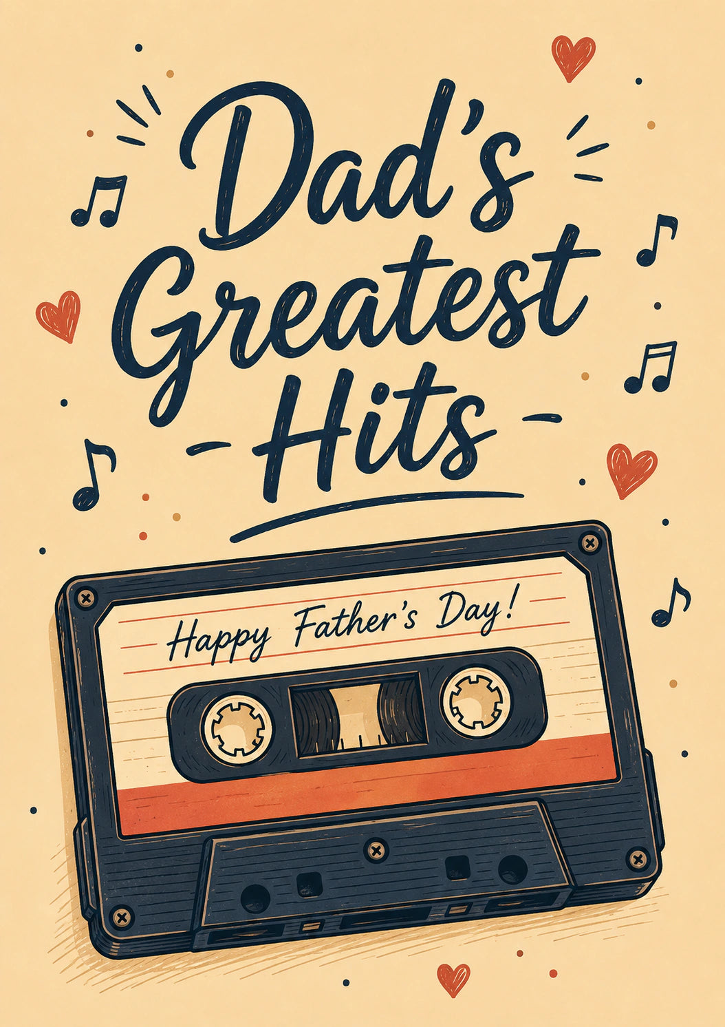 Fathers Day - Personalised Card — with punch holes