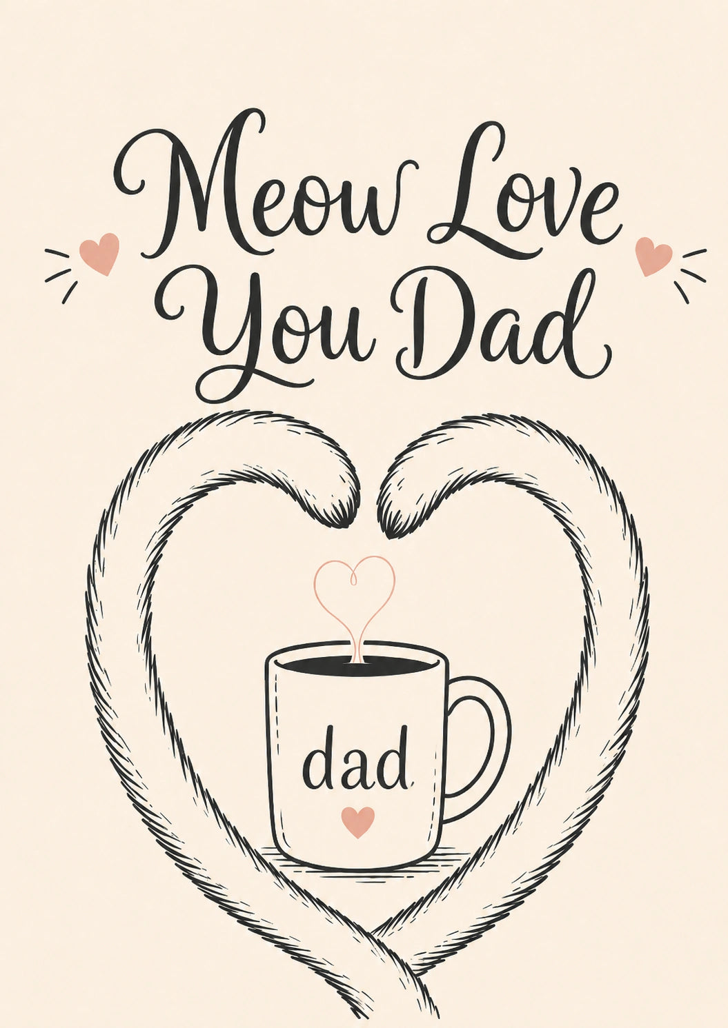 Fathers Day - Personalised Card — with punch holes