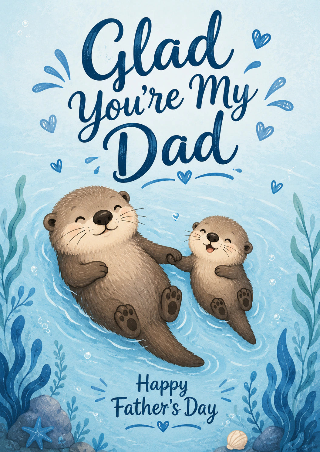 Fathers Day - Personalised Card — with punch holes