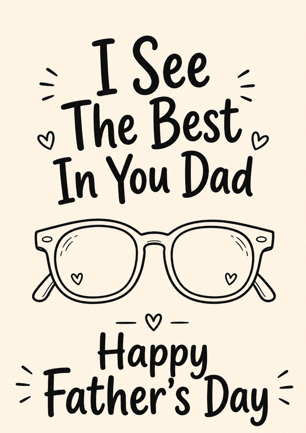 Fathers Day - Personalised Card — with punch holes