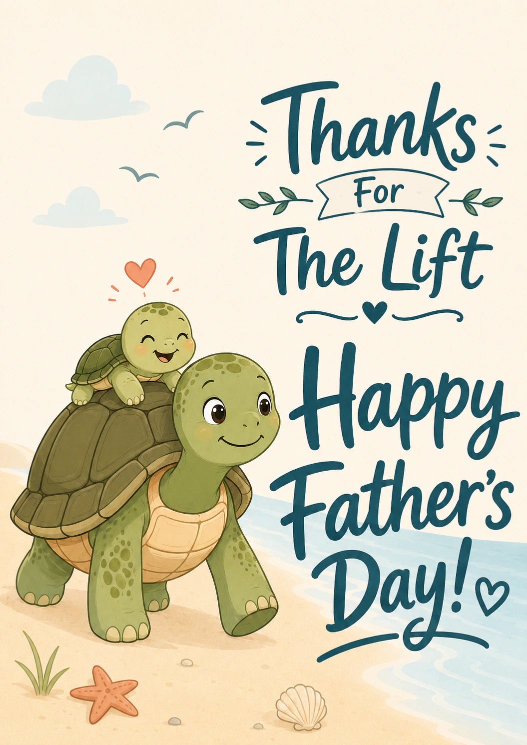 Fathers Day - Personalised Card — with punch holes