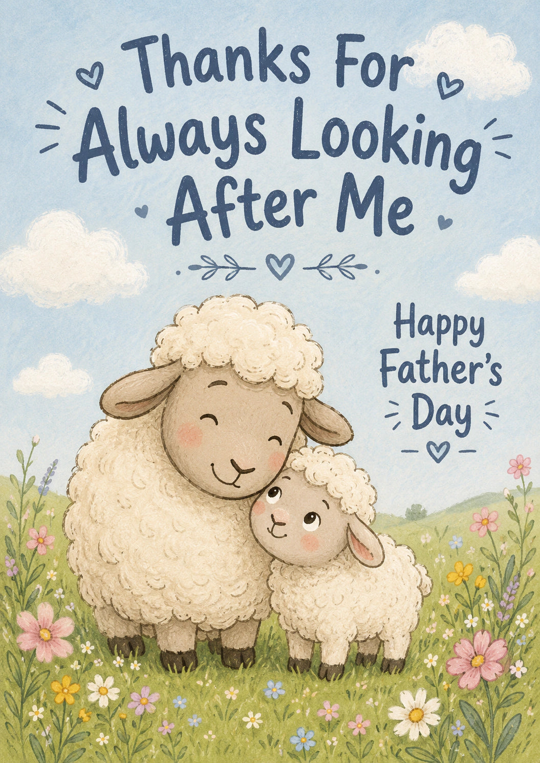 Fathers Day - Personalised Card — with punch holes