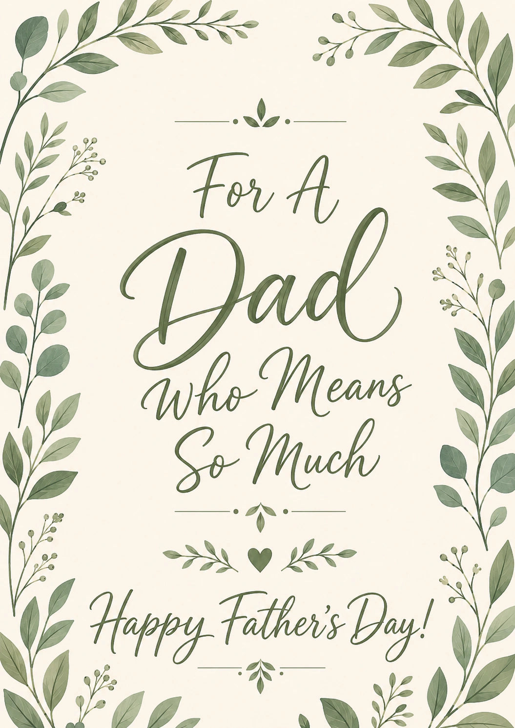 Fathers Day - Personalised Card — with punch holes