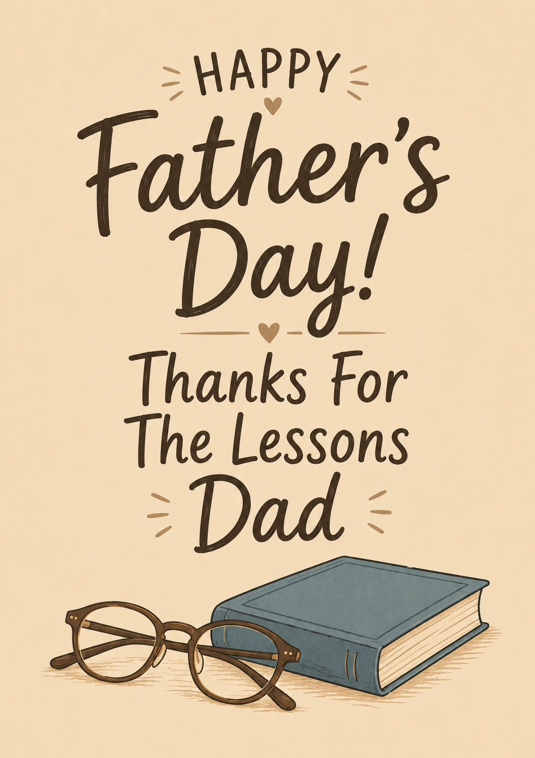 Fathers Day - Personalised Card — with punch holes