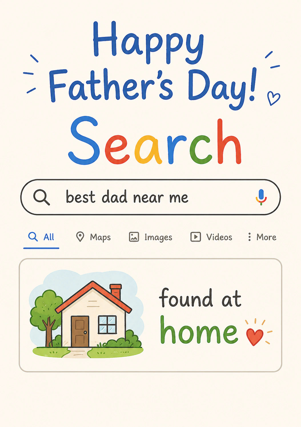 Fathers Day - Personalised Card — with punch holes