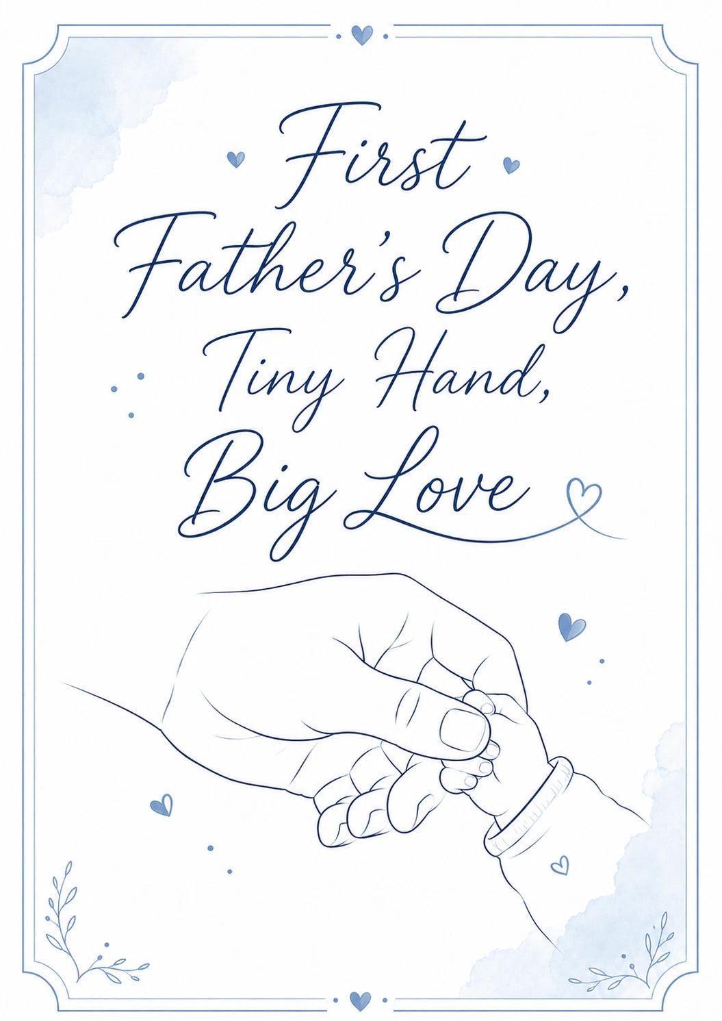 Fathers Day - Personalised Card — with punch holes