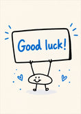 Load image into Gallery viewer, Good Luck - Personalised Card — with punch holes

