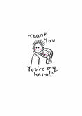 Load image into Gallery viewer, Thank You - Personalised Card — with punch holes
