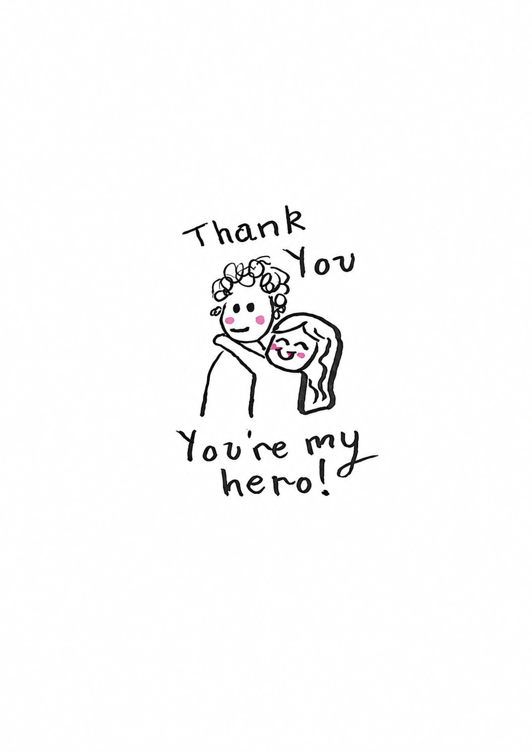Thank You - Personalised Card — with punch holes