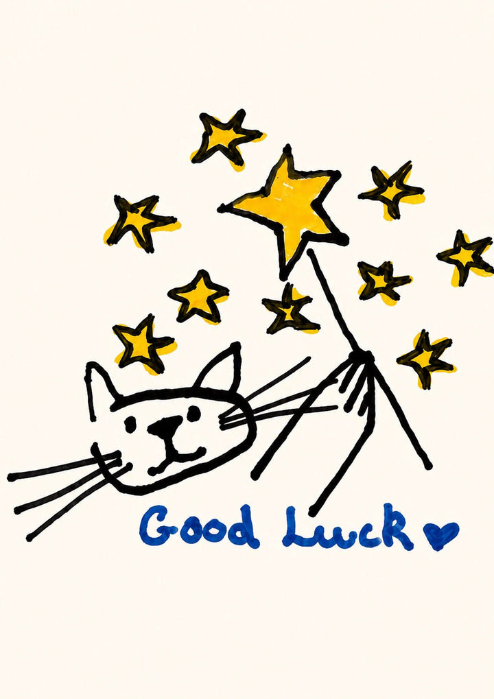 Good Luck - Personalised Card — with punch holes