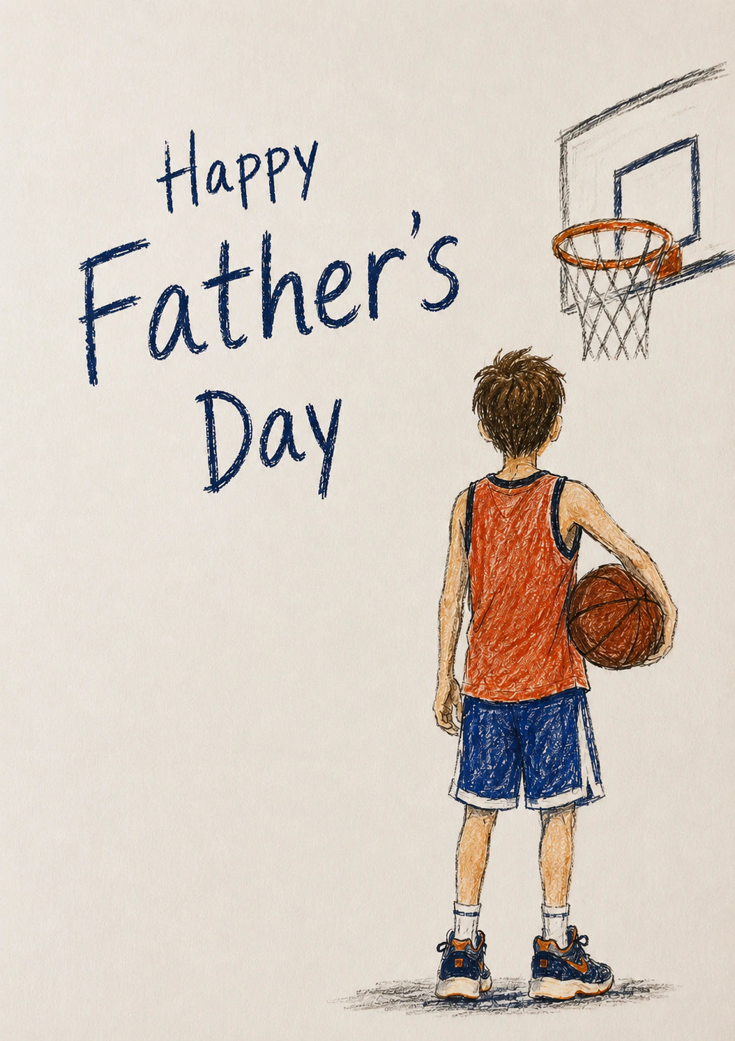 Fathers Day - Personalised Card — with punch holes