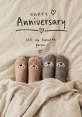 Load image into Gallery viewer, Anniversary - Personalised Card — with punch holes
