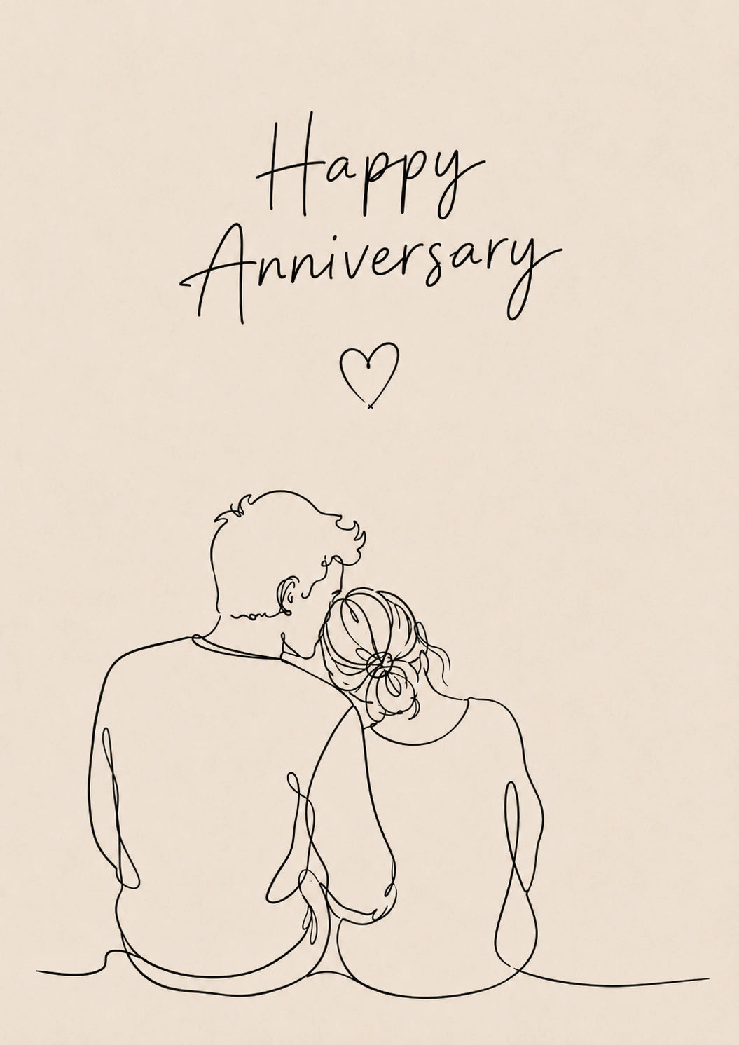 Anniversary - Personalised Card — with punch holes