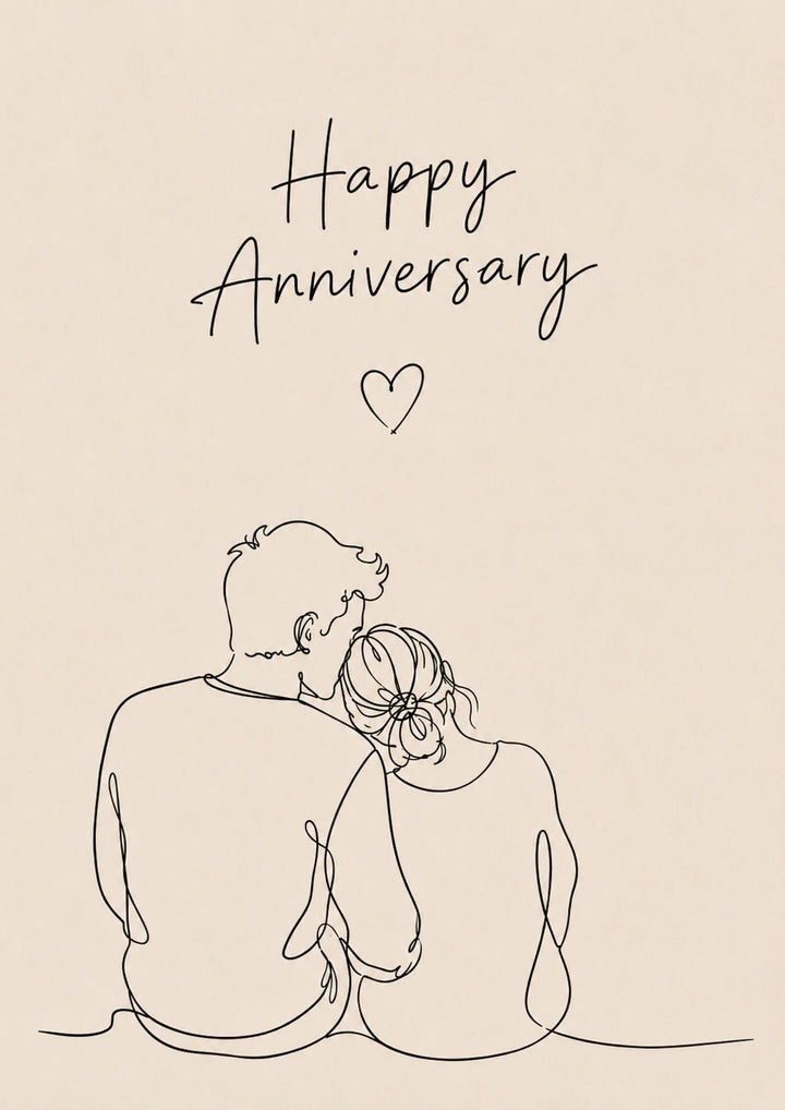Anniversary - Personalised Card — with punch holes