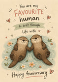 Load image into Gallery viewer, Anniversary - Personalised Card — with punch holes
