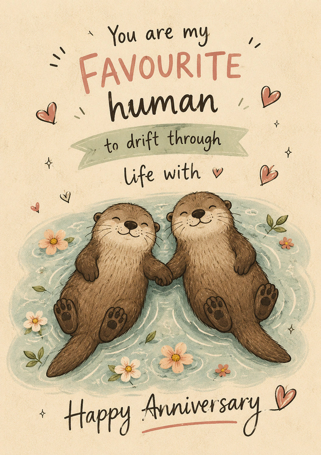 Anniversary - Personalised Card — with punch holes