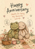 Load image into Gallery viewer, Anniversary - Personalised Card — with punch holes
