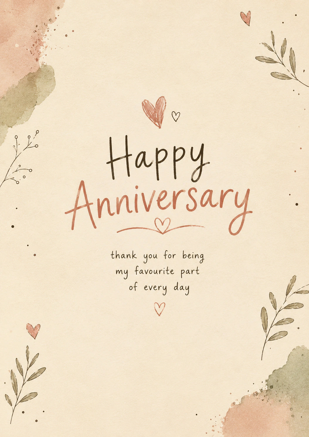 Anniversary - Personalised Card
