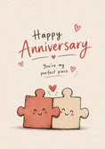 Load image into Gallery viewer, Anniversary - Personalised Card — with punch holes
