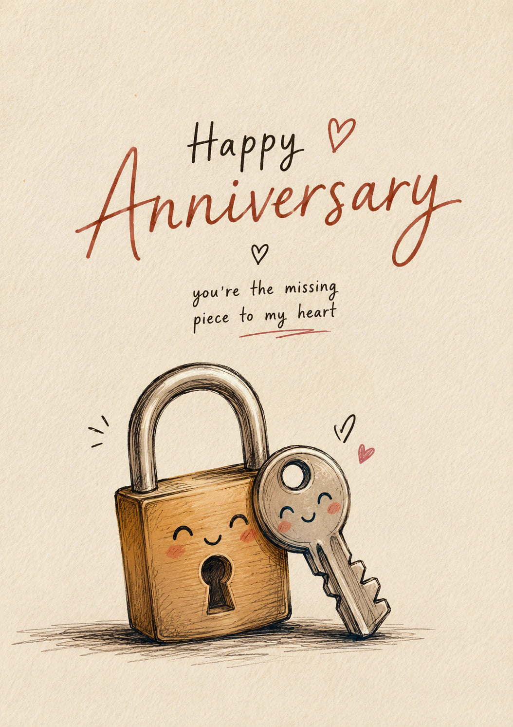 Anniversary - Personalised Card — with punch holes