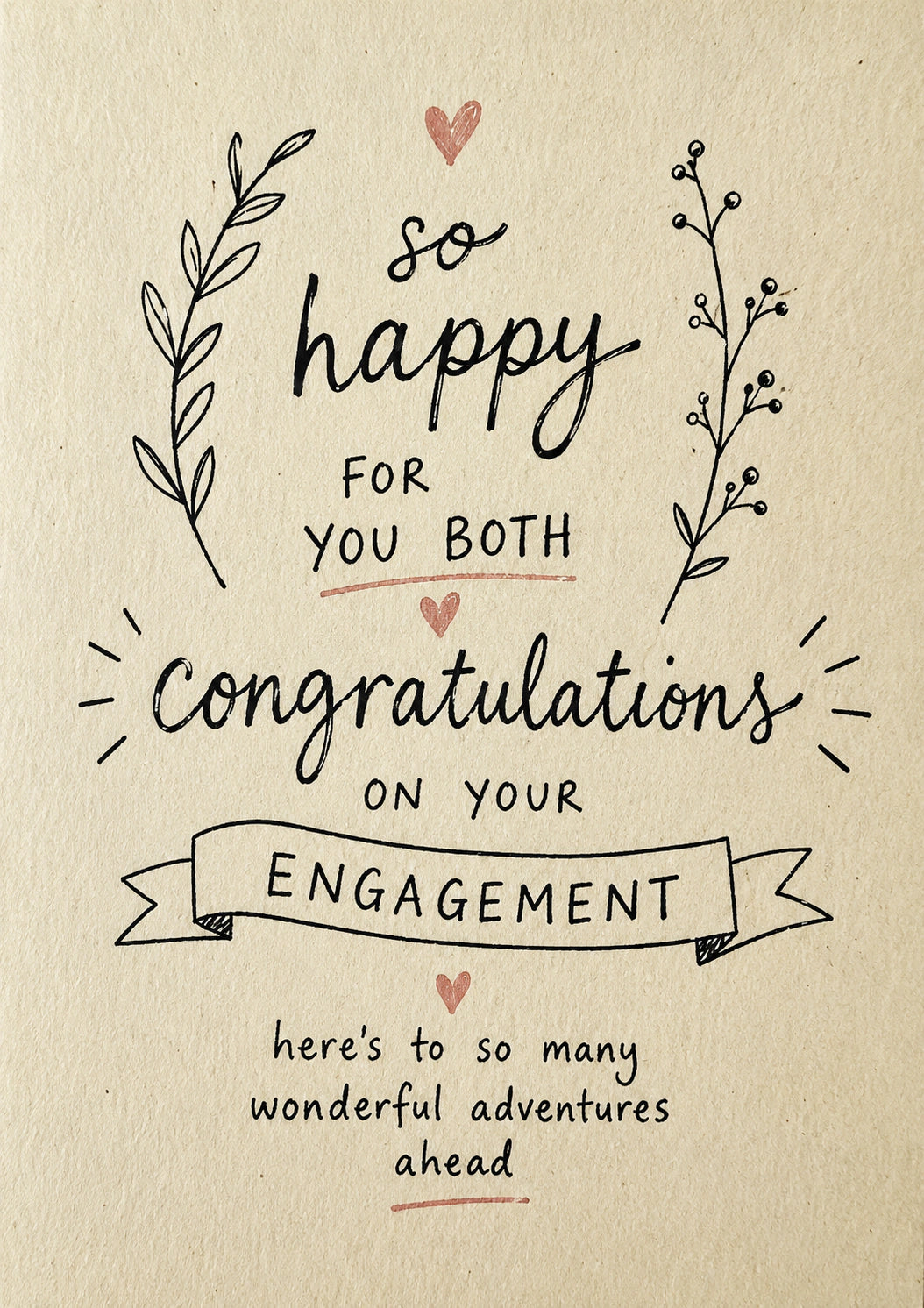 Engagement - Personalised Card — with punch holes