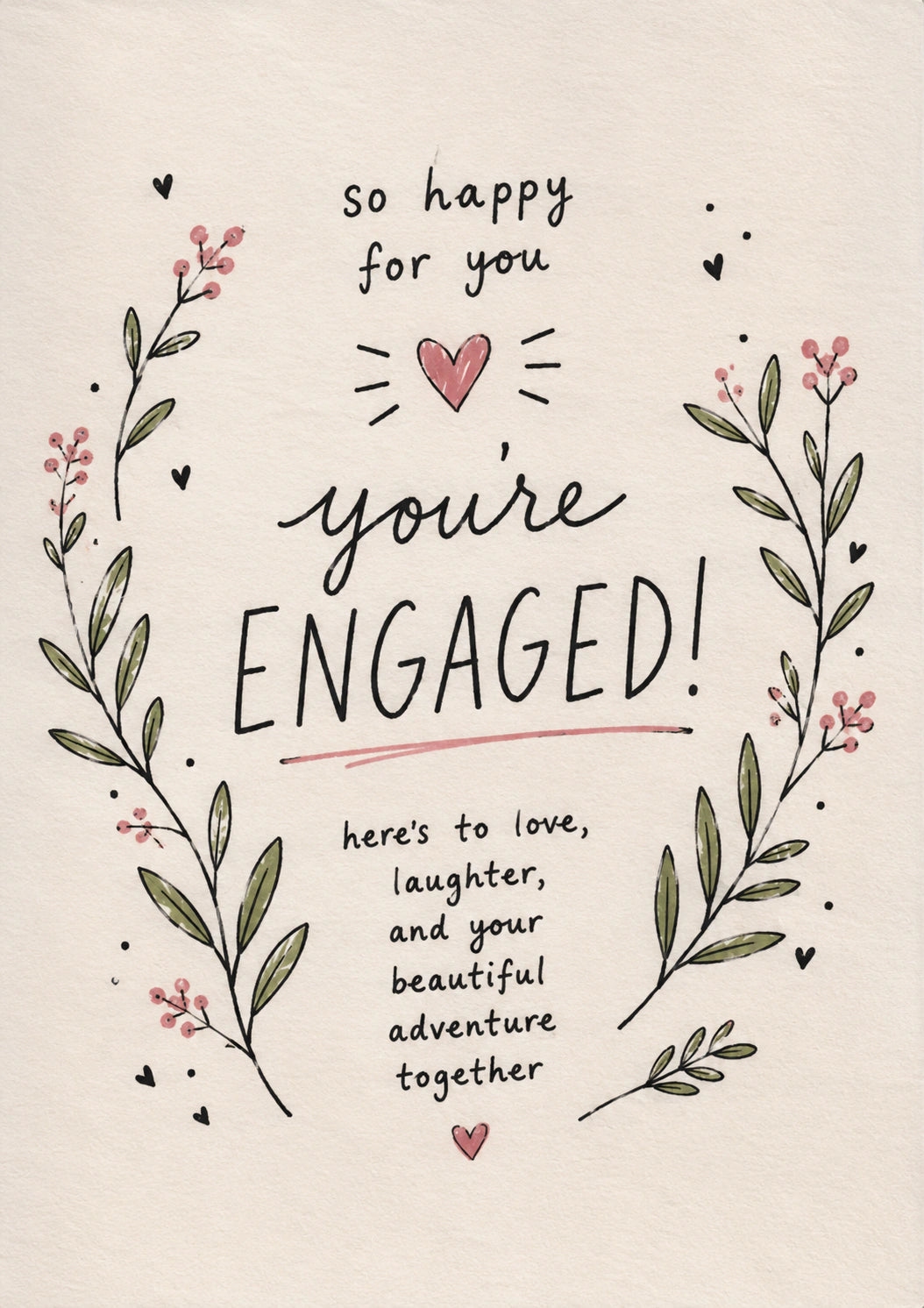 Engagement - Personalised Card — with punch holes