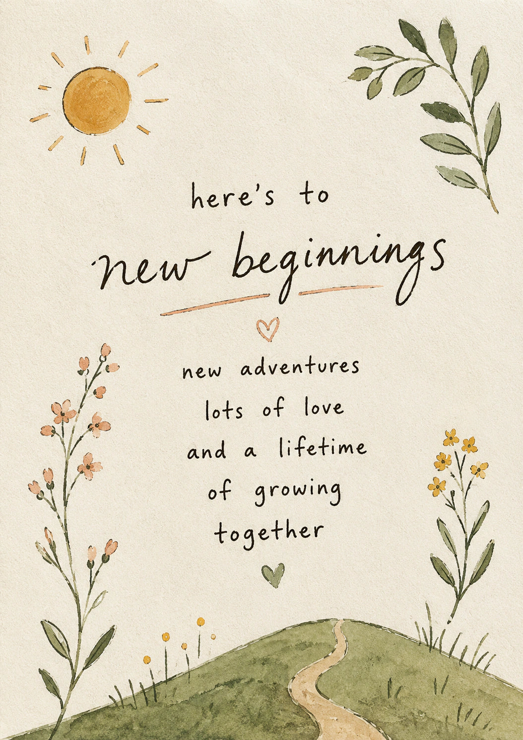 Engagement - Personalised Card — with punch holes