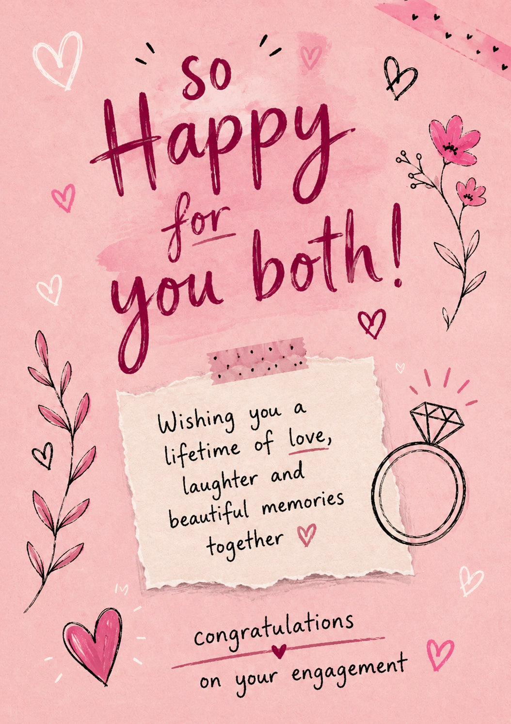 Engagement - Personalised Card — with punch holes