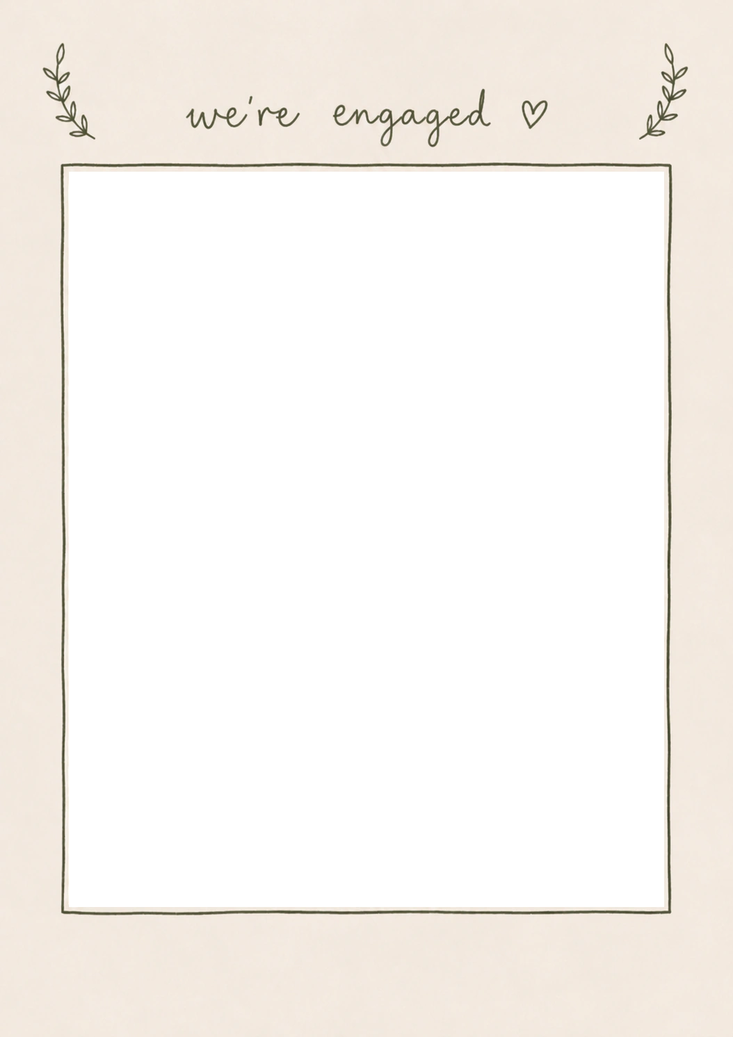 Engagement - Personalised Card — with punch holes