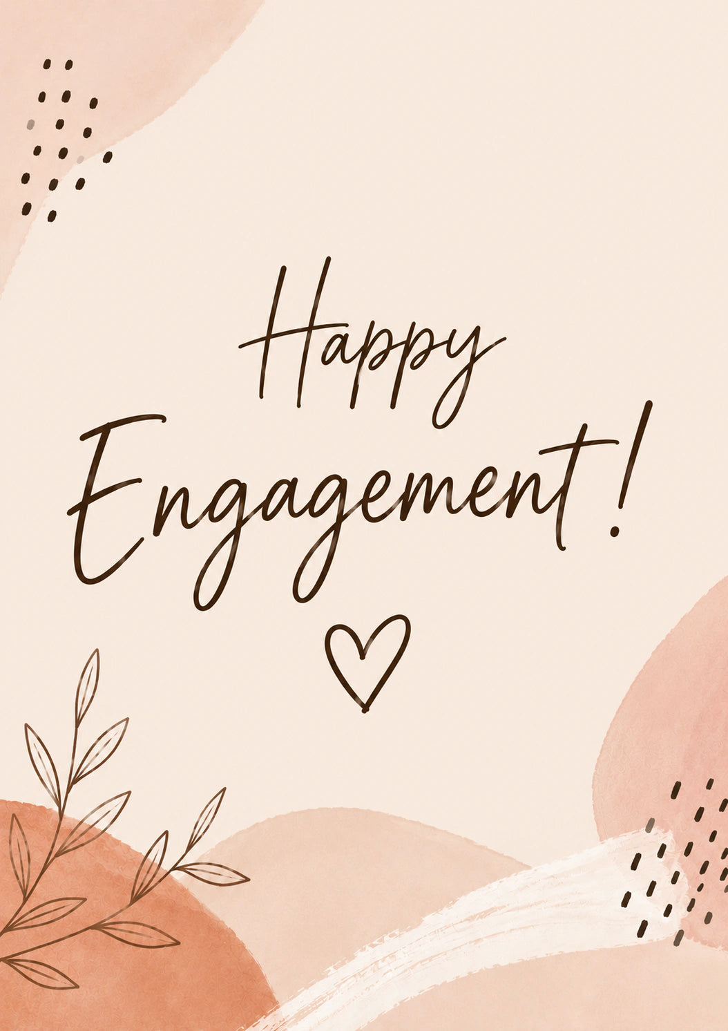Engagement - Personalised Card — with punch holes