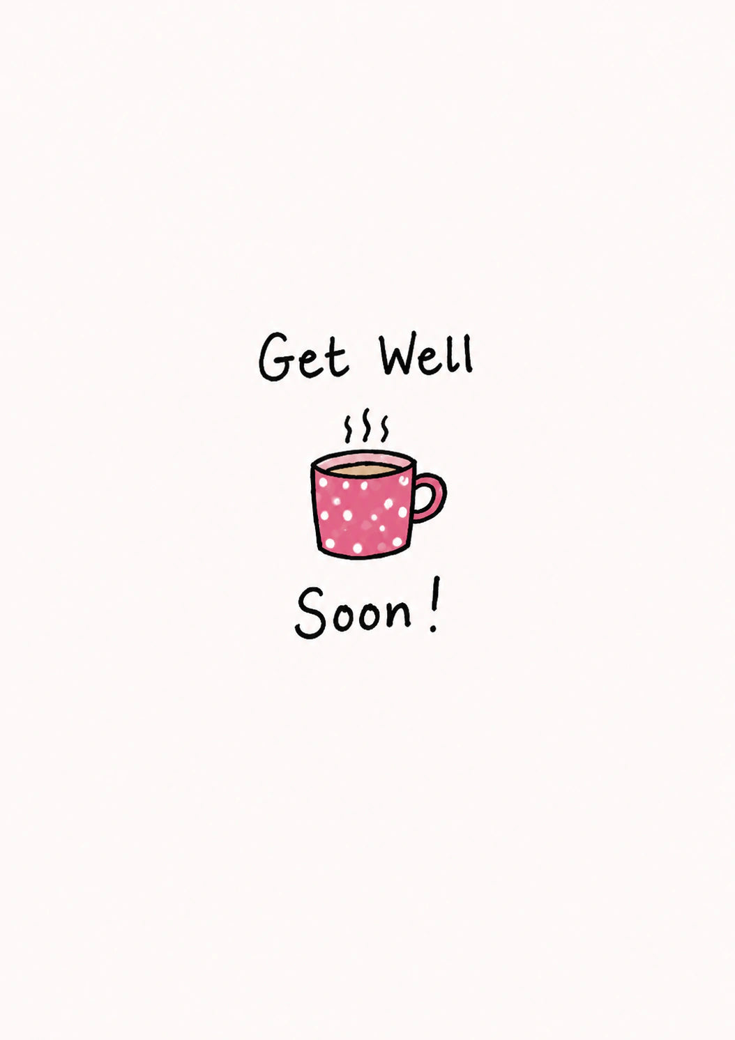 Get Well Soon - Personalised Card — with punch holes