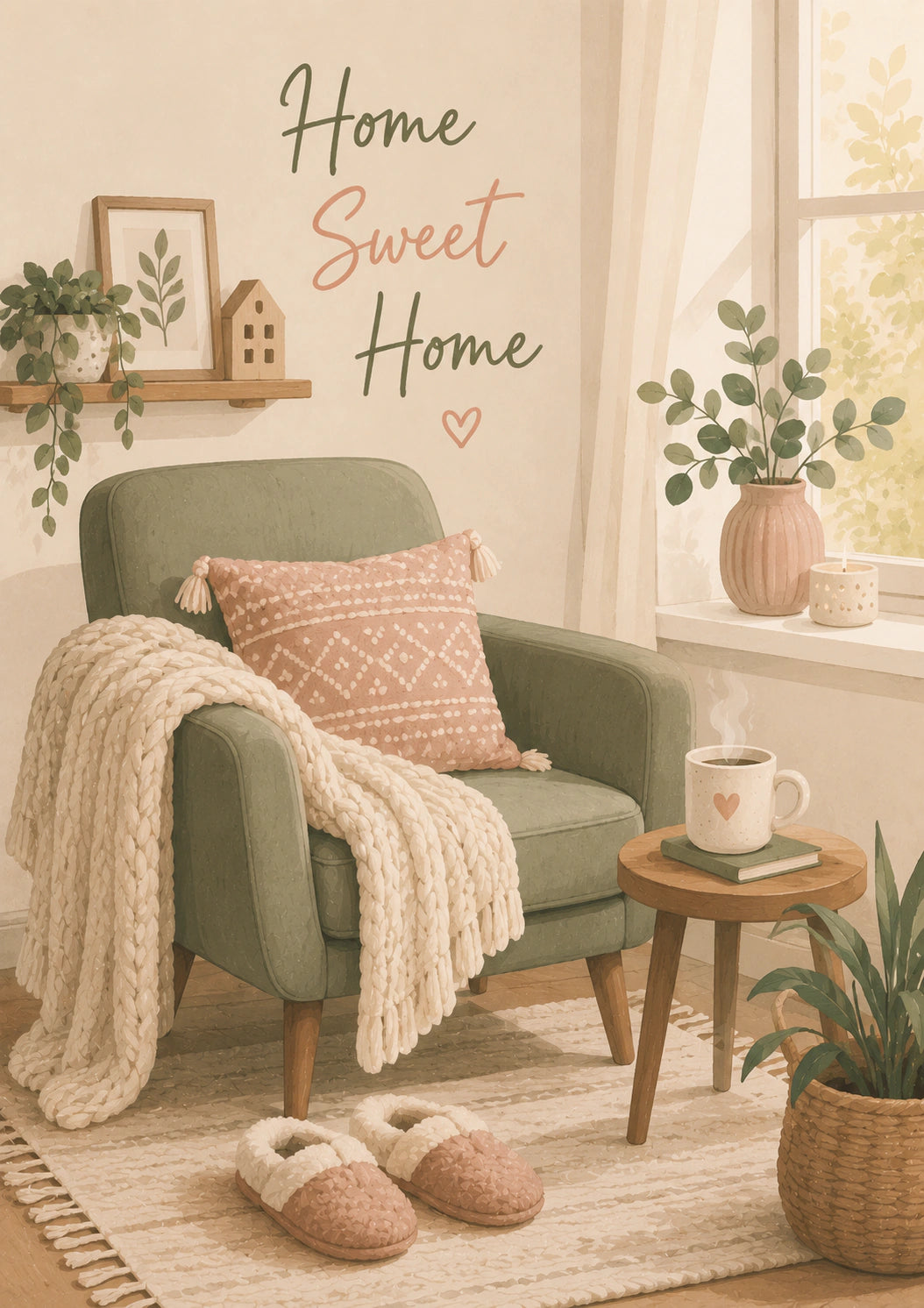 New Home - Personalised Card — with punch holes