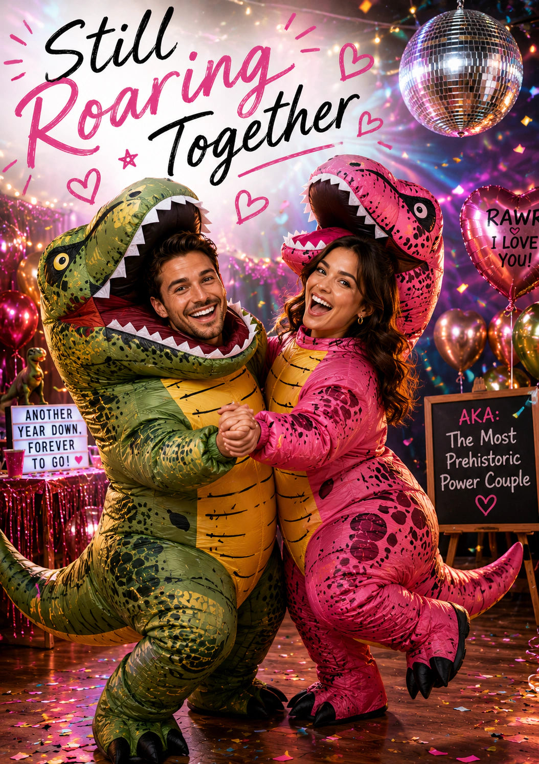 Anniversary - Personalised Card — with punch holes