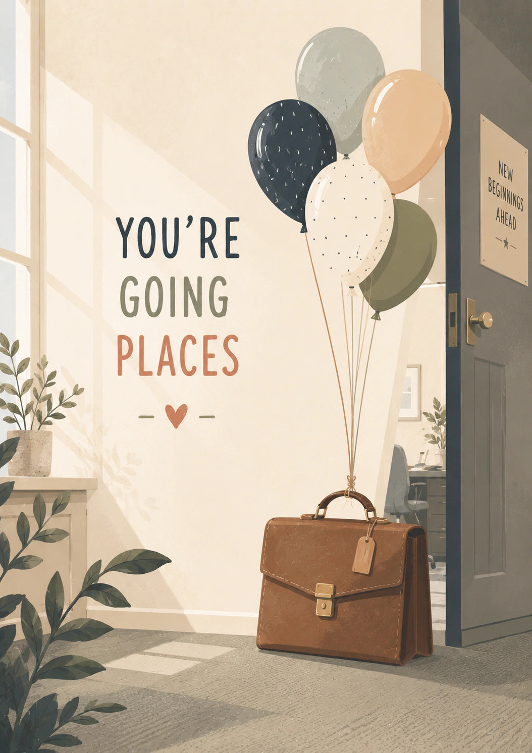 New Job - Personalised Card — with punch holes