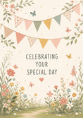 Load image into Gallery viewer, Christening - Personalised Card — with punch holes
