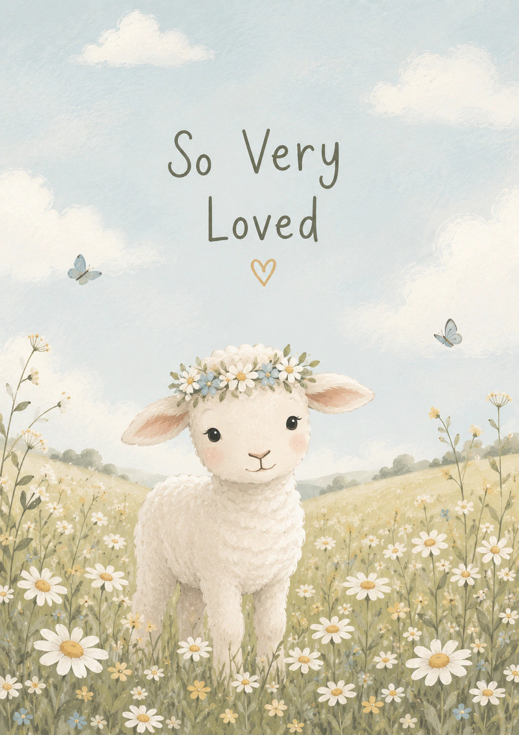 Christening - Personalised Card — with punch holes