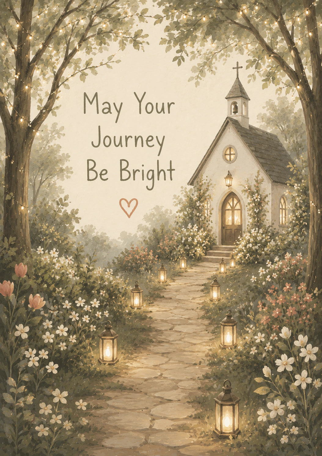 Christening - Personalised Card — with punch holes