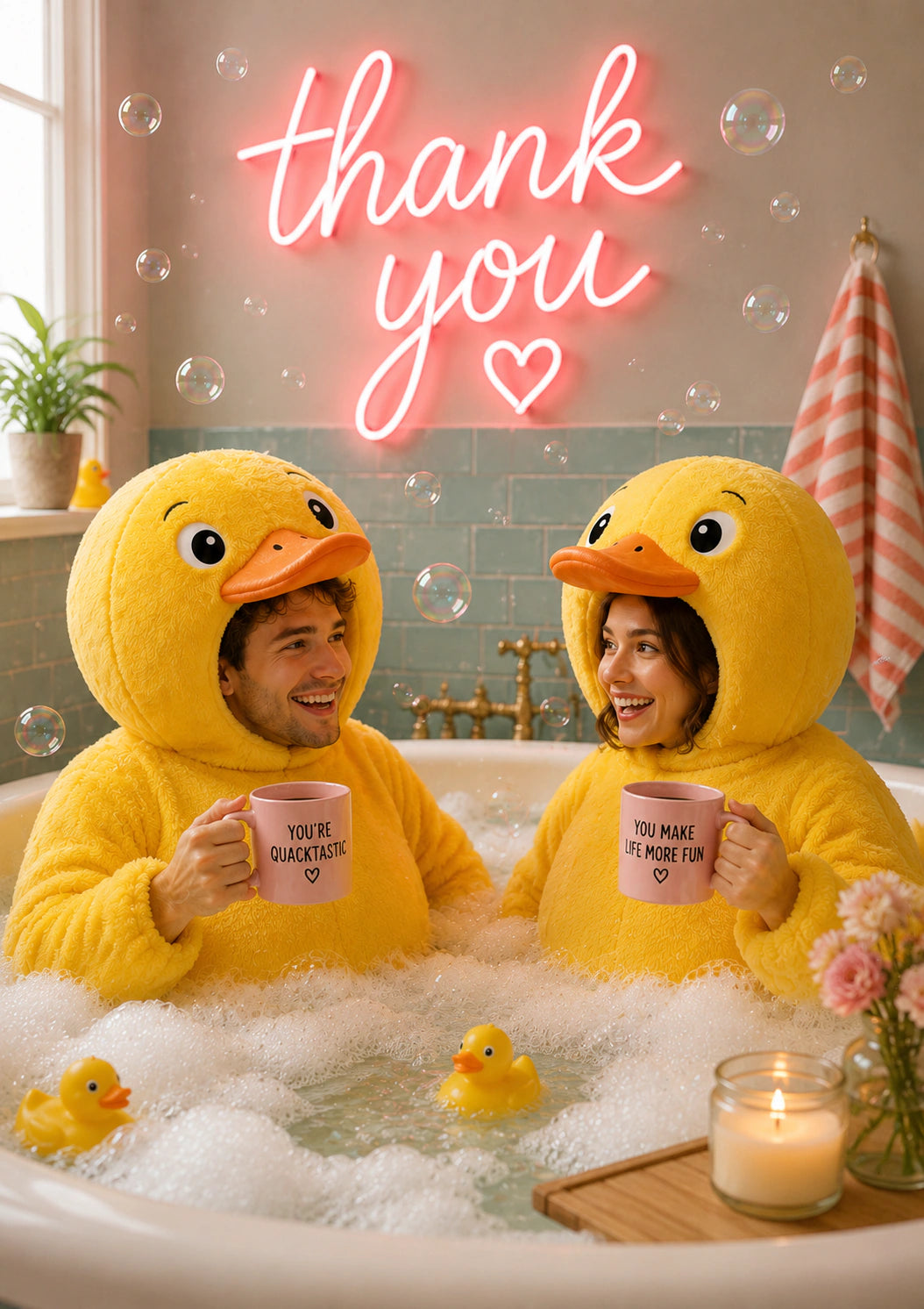 Thank You - Personalised Card — with punch holes