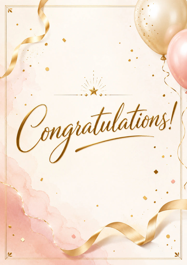 Congratulations Personalised Card