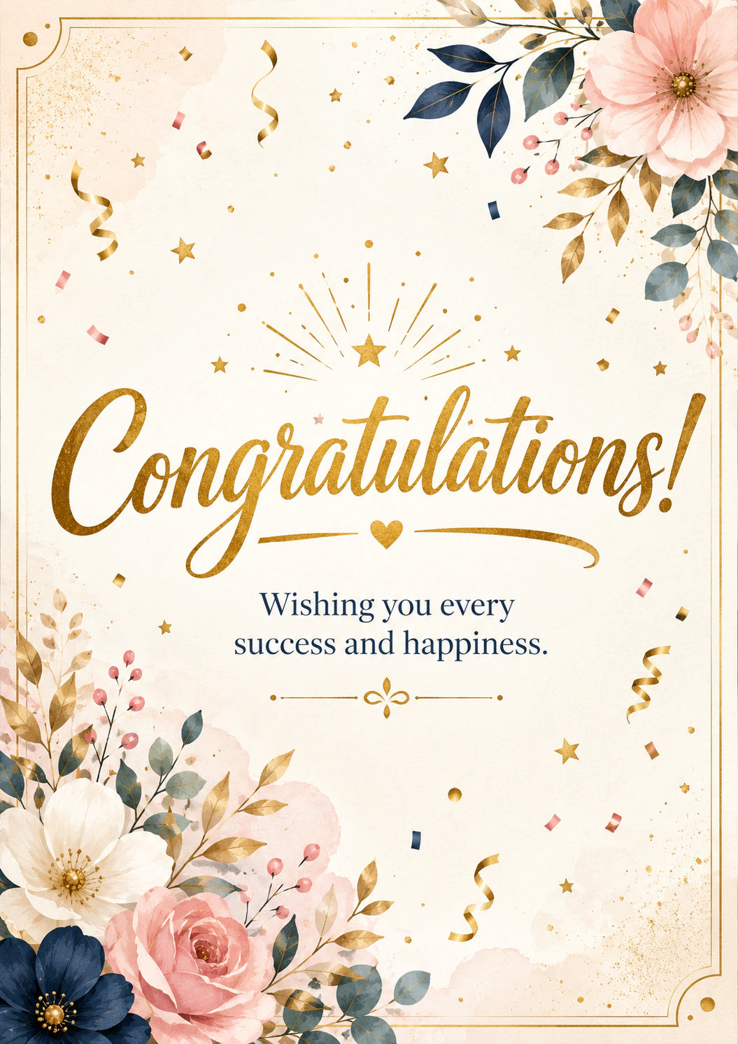 Congratulations Personalised Card