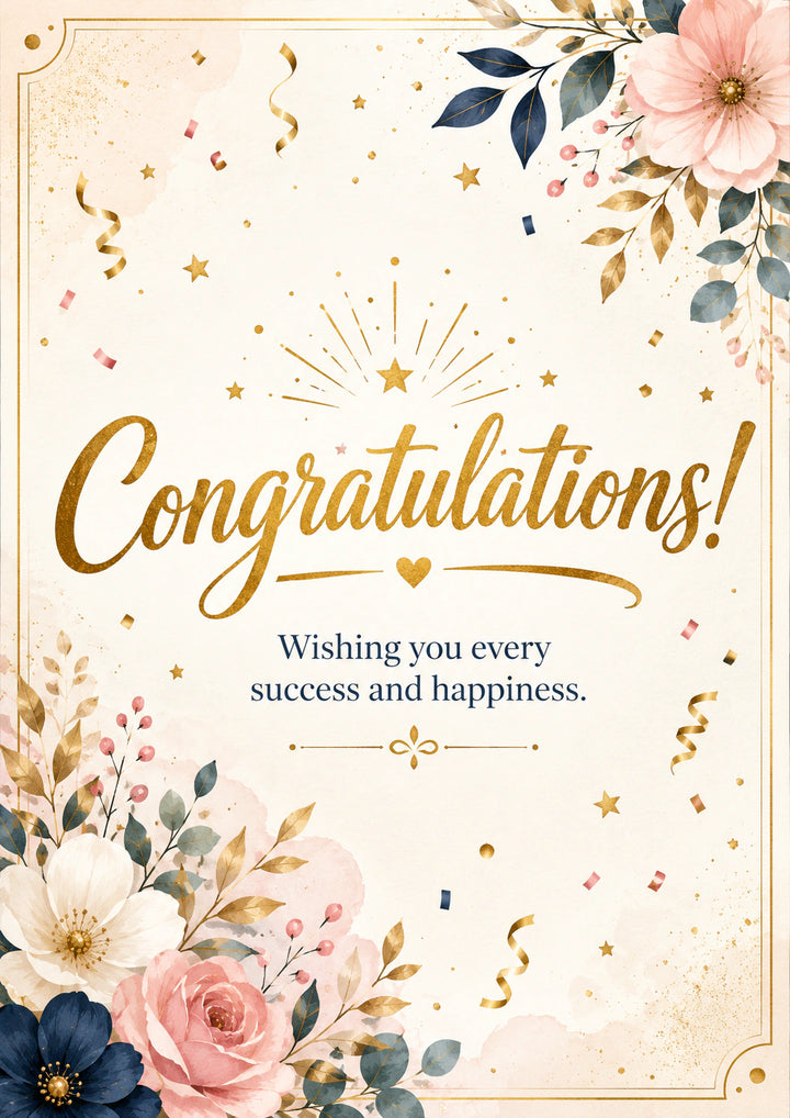 Congratulations Personalised Card